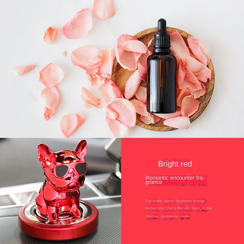 Head Shaking Sunglasses Dog Car Perfume Car Mounted Aromatherapy Accessories Car Interior Decorations Bulldog Accessories Doll
