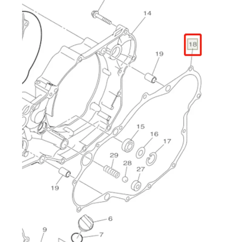 LOPOR-Junta de cubierta del cárter del motor de la motocicleta, sello para YAMAHA YZ450F 2010-2013 33D-15462-00-00 YZ450 F YZ 450