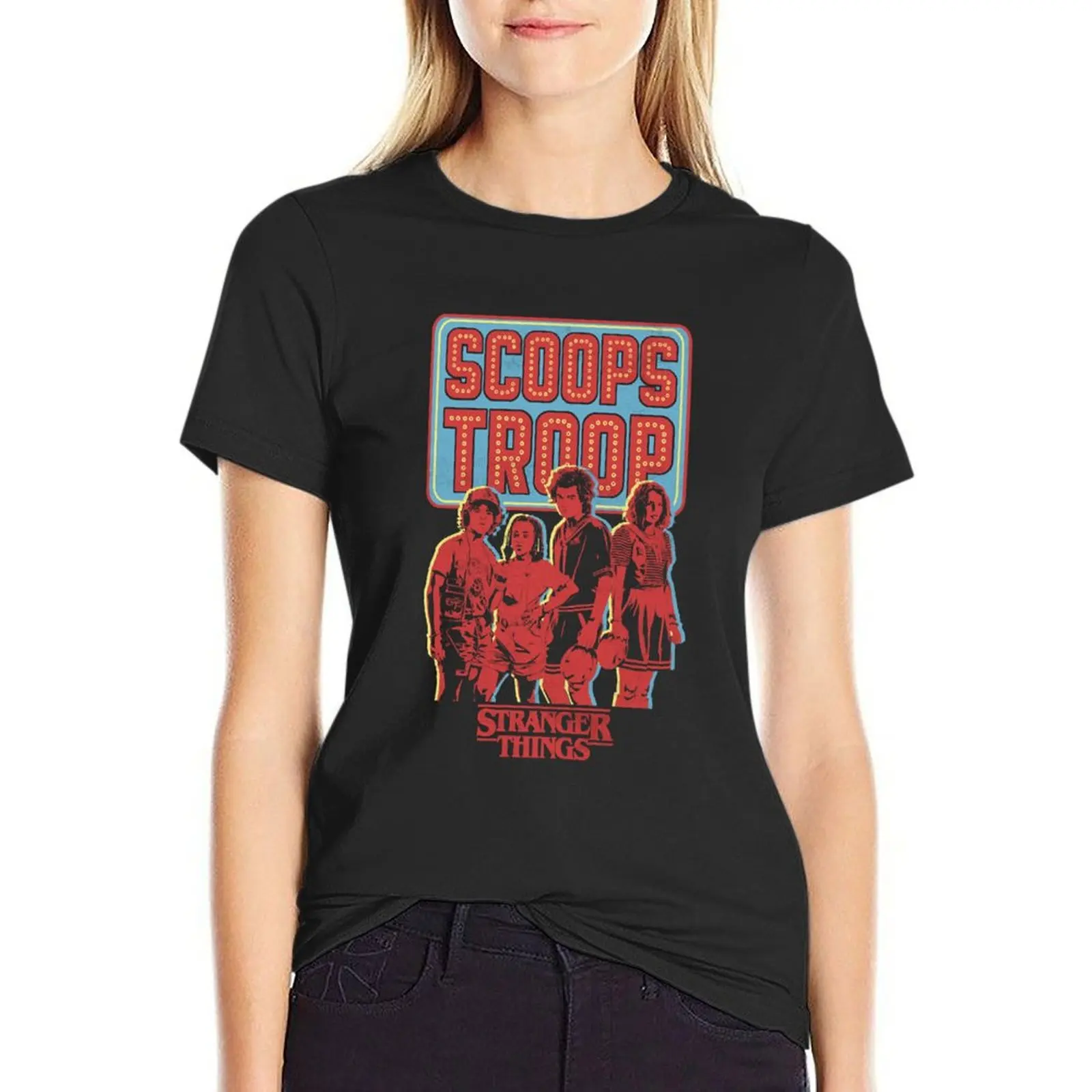 Scoops Troop Group T-Shirt tops hippie clothes funny graphics designer clothes Women luxury