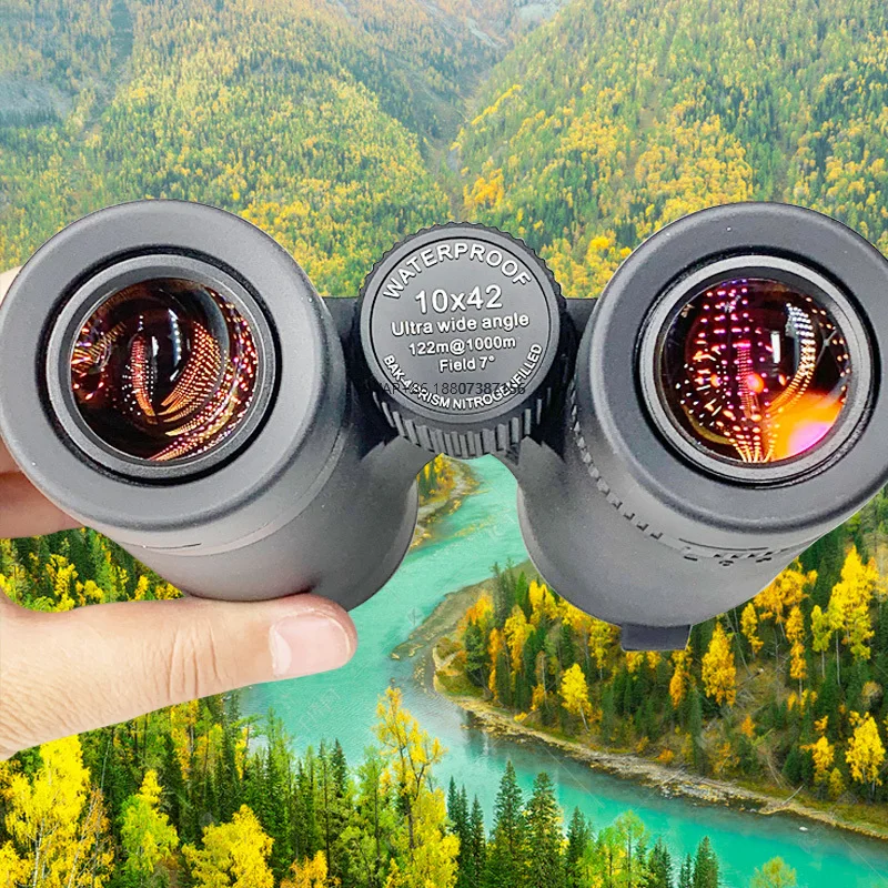 

2022 Hot Sale 10x42 ED Waterproof Super View Roof Prism Compact Long Range High Resolution Binoculars for Outdoors Hunting