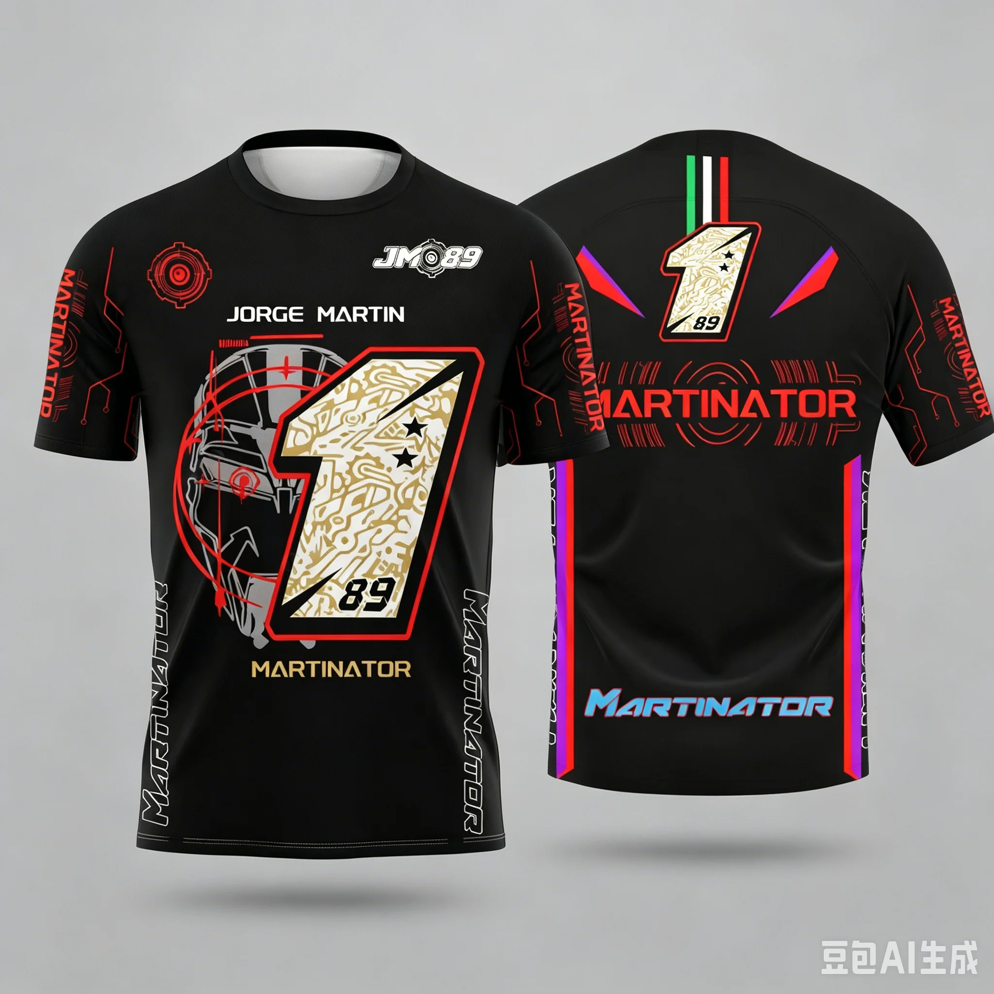 Family Jorge Martin #89 Martinator Graphic Short Sleeve Jersey Quick Dry Breathable Light Motocross Racing T-Shirt for Adult Fan