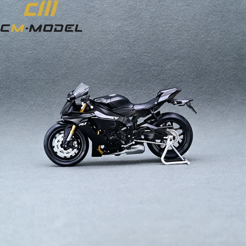 CMModel 1/18 Diecast Motorcycle Model YAMAHA YZF-R1 2018 MATTBLACK