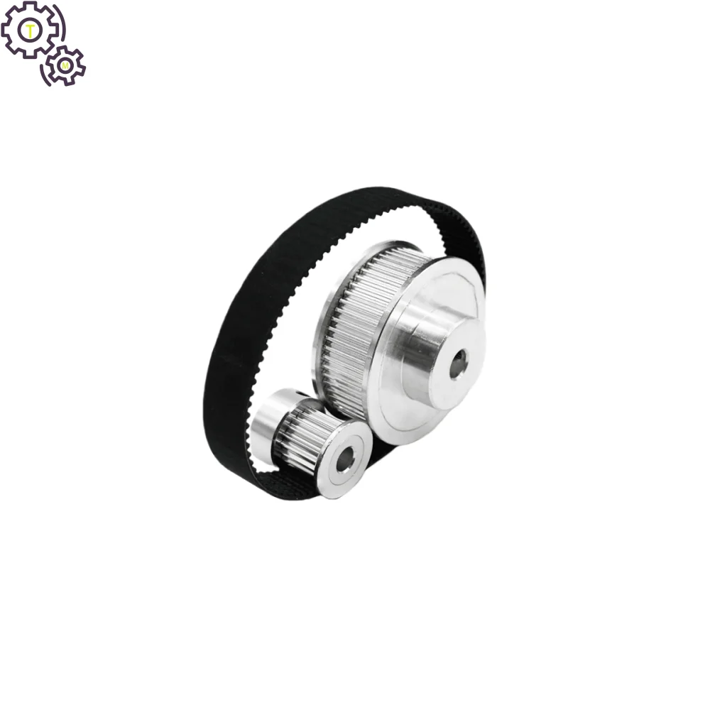 HTD 3M Timing Pulley Kit 20Teeth 80Teeth 1:4 Reduction Ratio Arc Synchronous Belt Optional Kit HTD 3M 20Teeth 80Teeth Pulley
