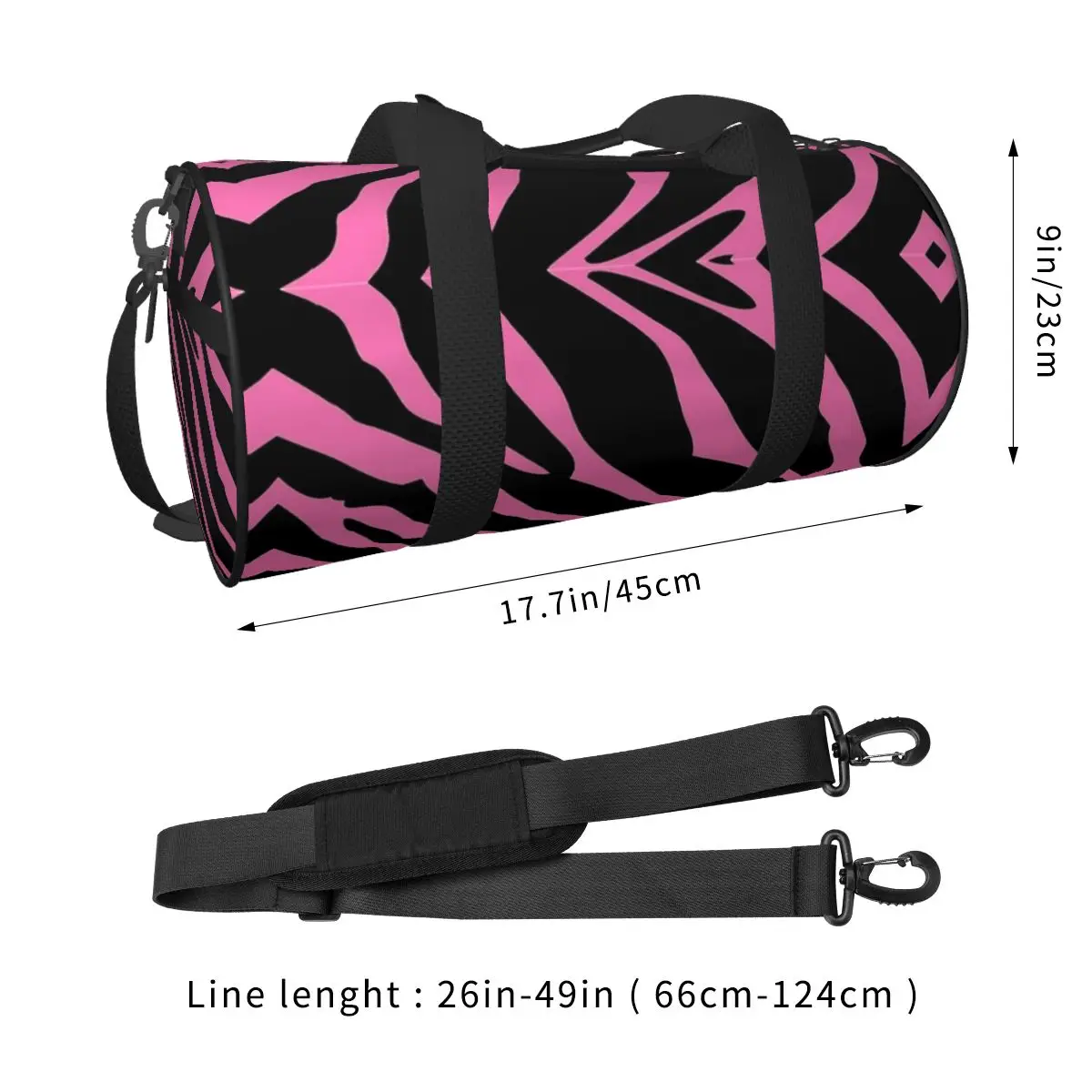 Gym Bag Zebra Leopard Print Sports Bag Large Animal Cat Roar Wild Couple Outdoor Design Handbag Novelty Training Fitness Bag