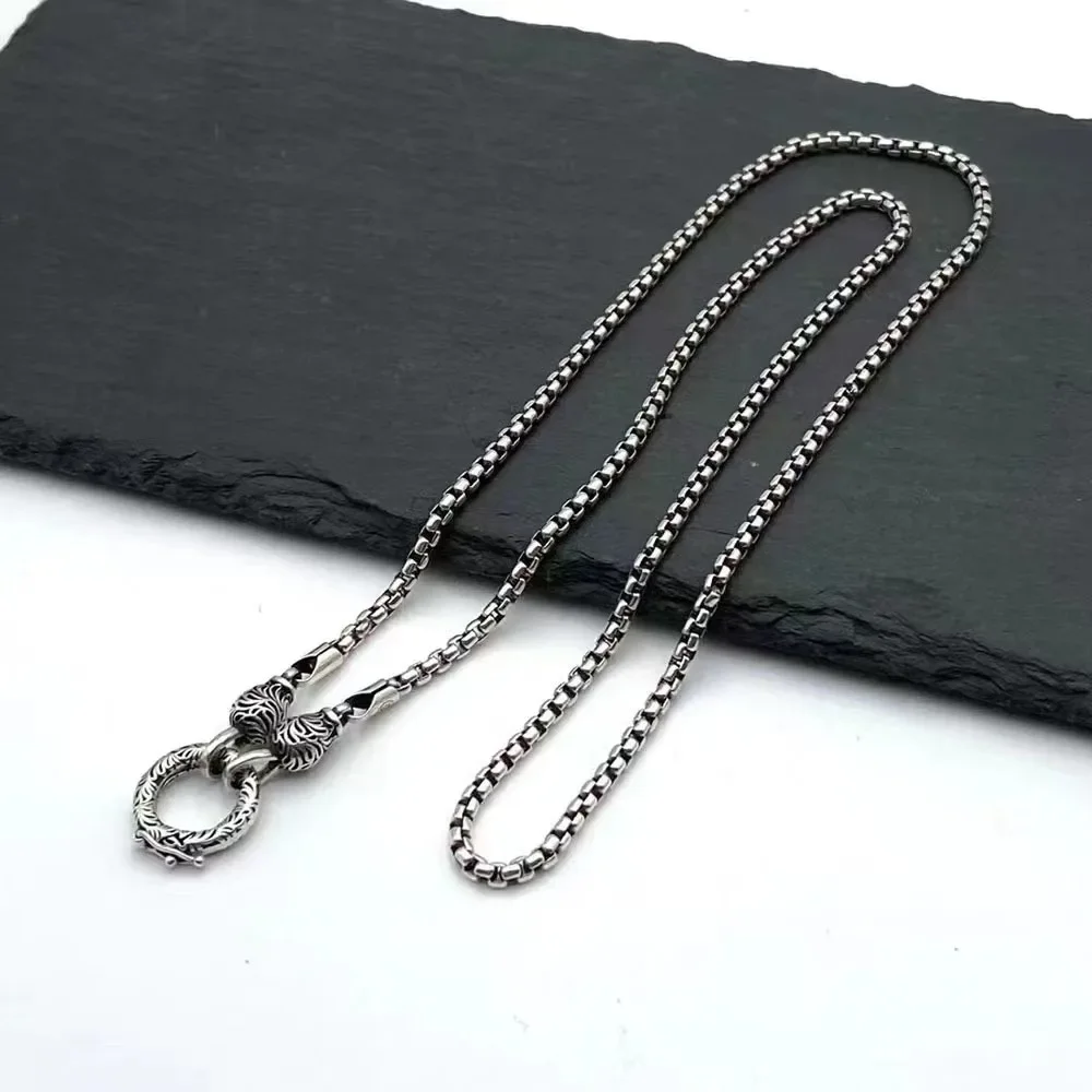 

Vintage Gothic Women S925 Sterling Silver Rattan Chains Necklaces for Female Birthday Party Jewelry Accessories Free Shipping