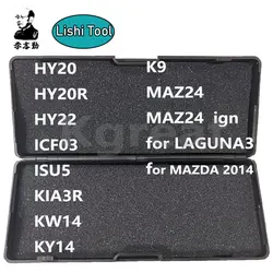 Hot LiShi 2 in 1 HY20 HY20R HY22 ICF03 ISU5 KIA3R KW14 K9 KY14 for LAGUNA3 MAZ24 for Mazda(2014) Locksmith Tools for All Types