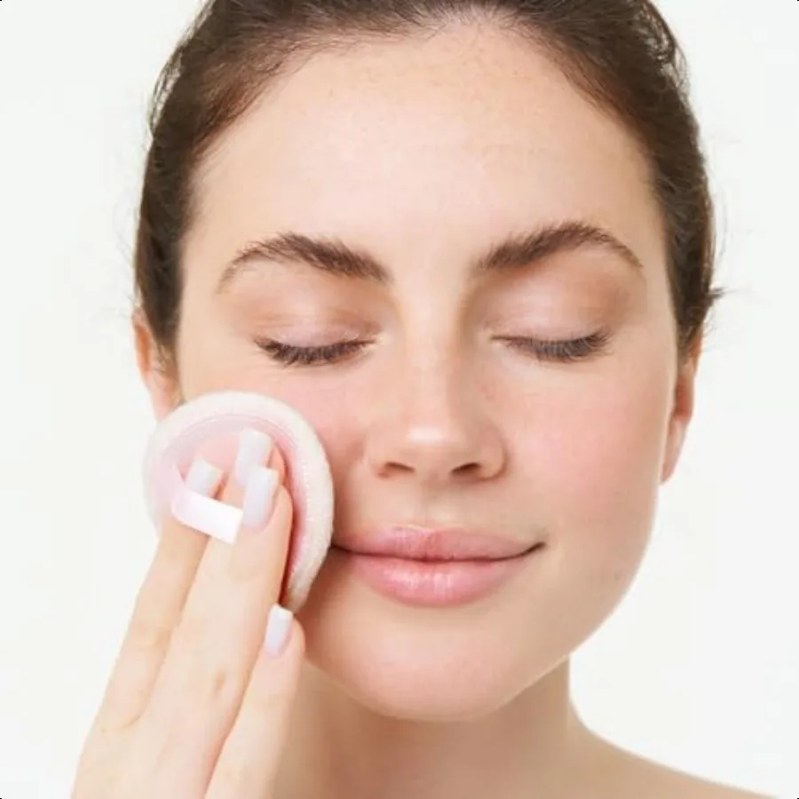 12個入りセッティングパウダーパフ、丸型ピンクメイクアップパウダーパフ、丸型コットンパウダーパフ、コットンコスメティックパフ、ミニポータブルスポンジ