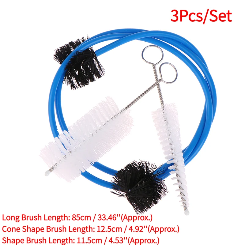 3Pcs/Set Trumpet Maintenance Kit Bendable Grasp Snake Brush Mouthpiece Brush Cornet Cleaning Kit Musical Instrument Accessories.