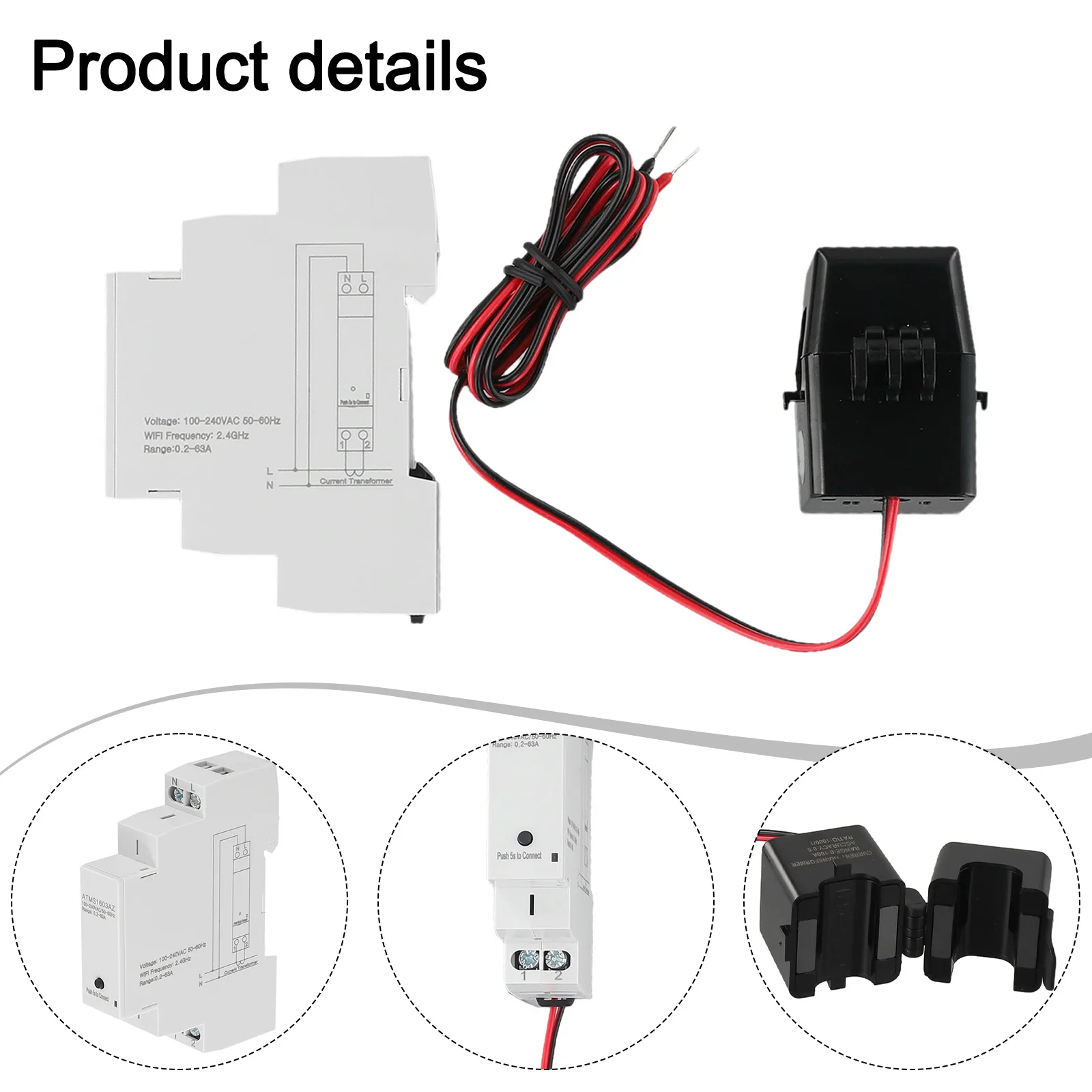 For ZigBee Compatible Power Consumption Monitor on DIN Rail High Precision Measurement Device for Home and Business Use
