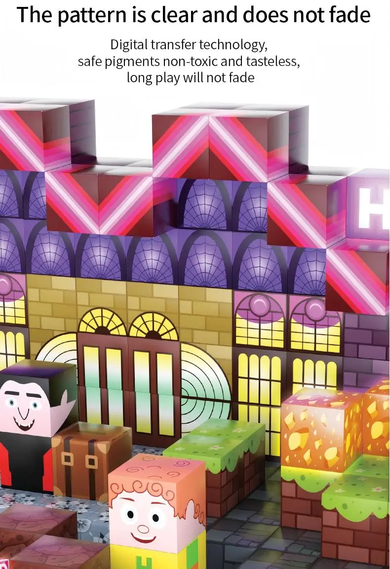 Magnetische bouwstenen met verlichting Hotel Elfen STEM Montessori Zintuiglijke stapelblokjes Speelgoed voor kinderen vanaf 3 jaar Cadeaus voor jongens en meisjes