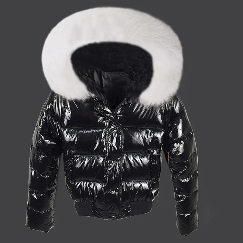 Real Raccoon Fur Hooded Parkas New 2024 Winter Coat Women Real Fur Down Jacket Short Female Puffer Feather Waterproof Parkas