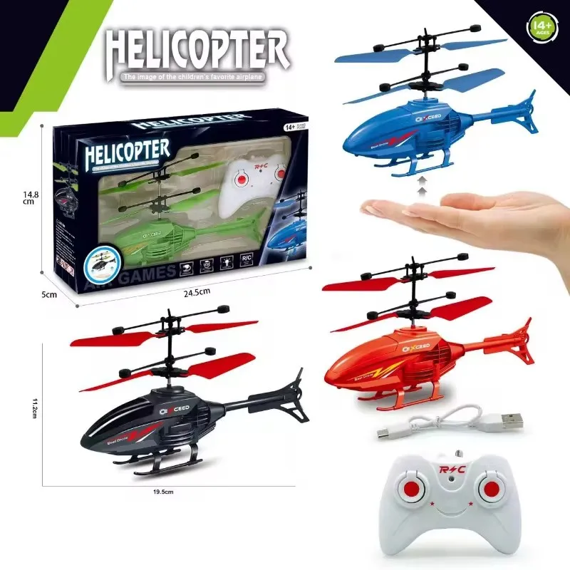 Mini Gesture Sensing Flying Remote Control Aircraft Toys 2 Channel RC Helicopters Interactive Outdoor Gifts