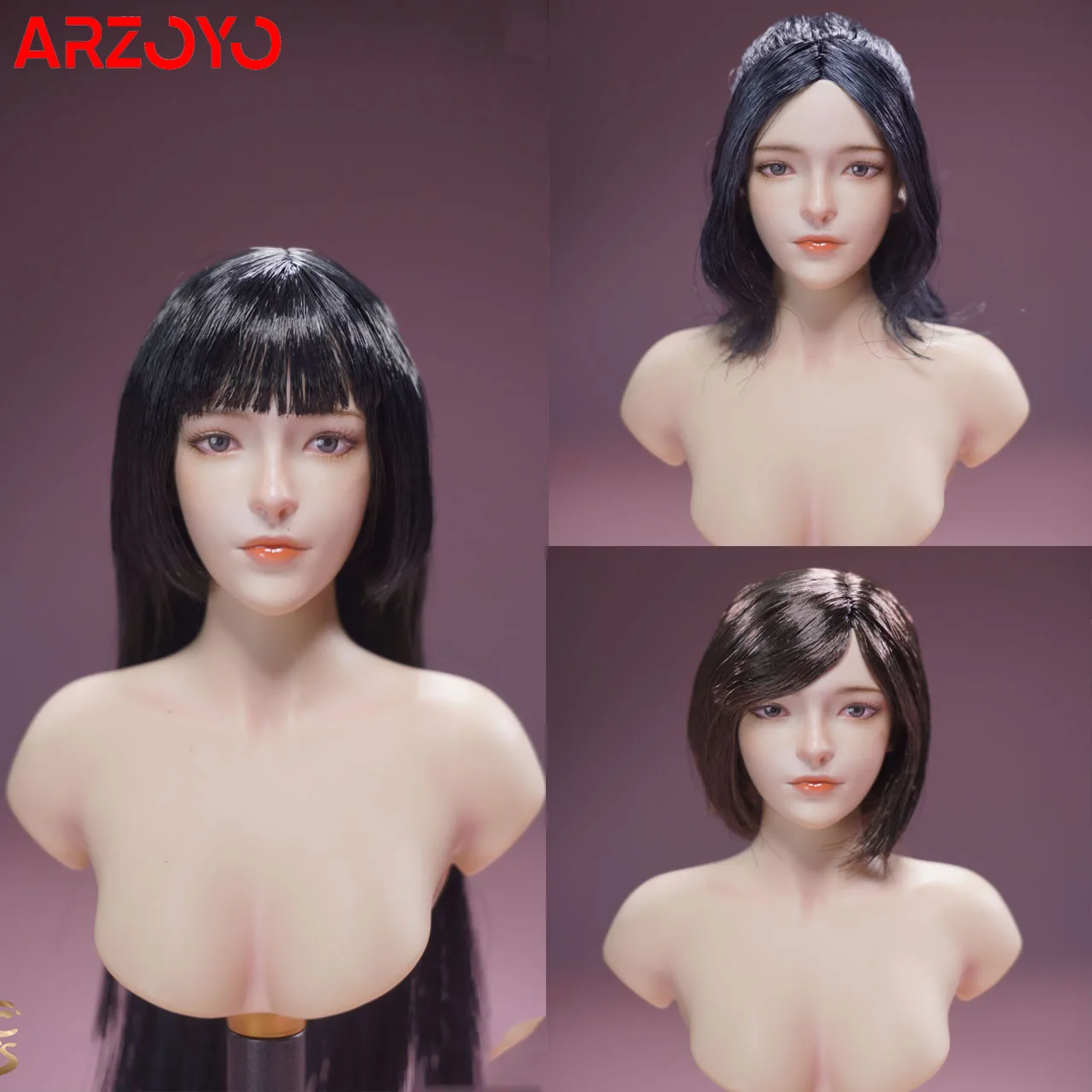 Q4 2023 SC toys SC002 1/6 Scale Chiyuki Head Sculpt Asian Beauty Head Carving Fit 12