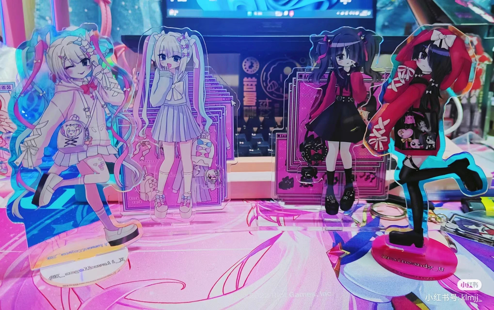 NEEDY GIRL OVERDOSE Figures Acrylic Stand Anime Action Figure Accessories Collection Kids Toys Gift Rain Desktop Ornaments