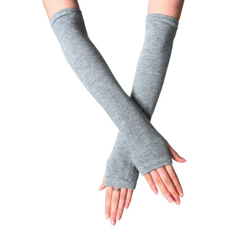 Gants sans doigts longs pour femmes, mitaines d'hiver, chauffe-bras, manches de bras, mode décontractée, vêtements doux pour filles, punk gothique