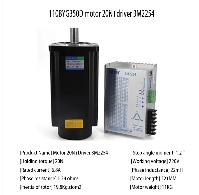 ثلاث مراحل السائر المحركات مجموعة ، 110BYG350 8N 12N 16N 20N سائق 3M2254 ، 110BYG350