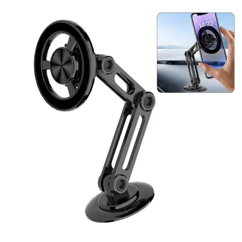 720 Rotate Metal Magnetic Car Phone Holder Universal Mobile Phone Stand Magnetic Mount GPS Support For All Phone