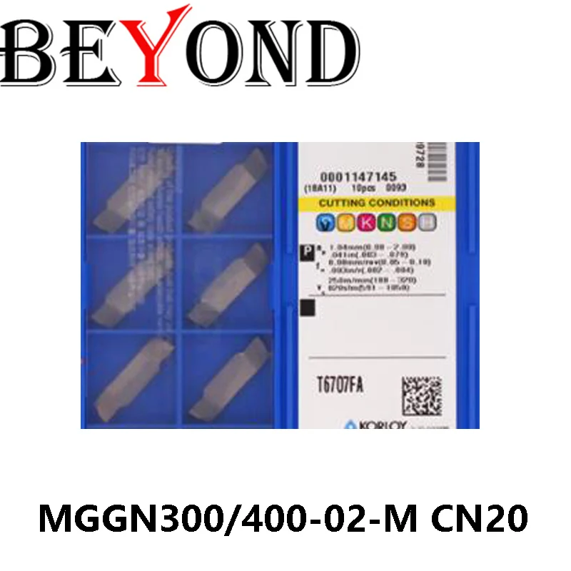 BEYOND 10pcs Original Carbide Tools MGGN300-02-M MGGN400-02-M MGGN CN20 Lathe Inserts CNC MGGN400 MGGN300 Machine Boring Bar