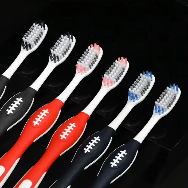 【Y】3 PCS Medium Hard Bristle Toothbrush Spiral Bristles Non Slip Grip For Adults Daily Oral Care Deep Teeth Cleaning