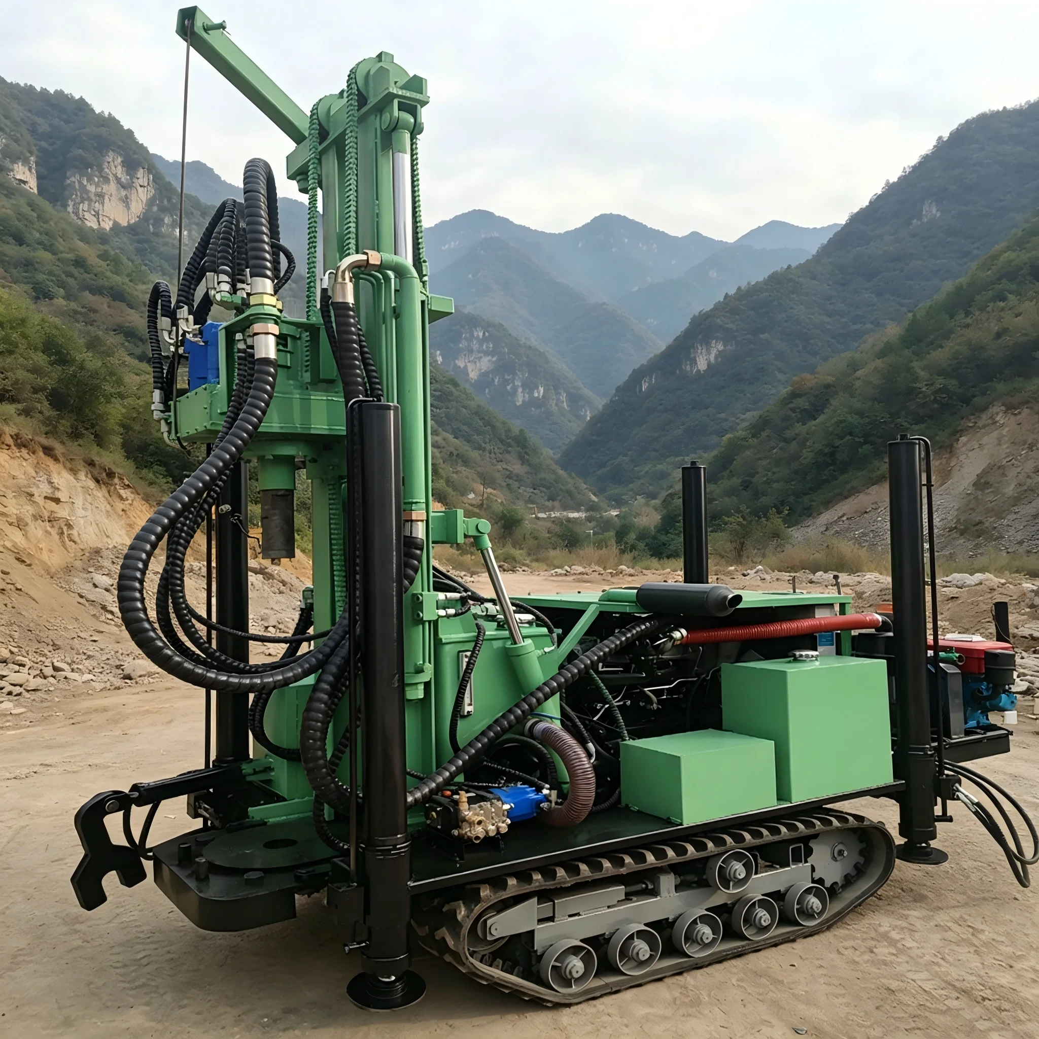 

Customized Diesel-Powered Water-Air Dual-Purpose Drilling Rig Crawler Hydraulic Self-Propelled Drilling Machine