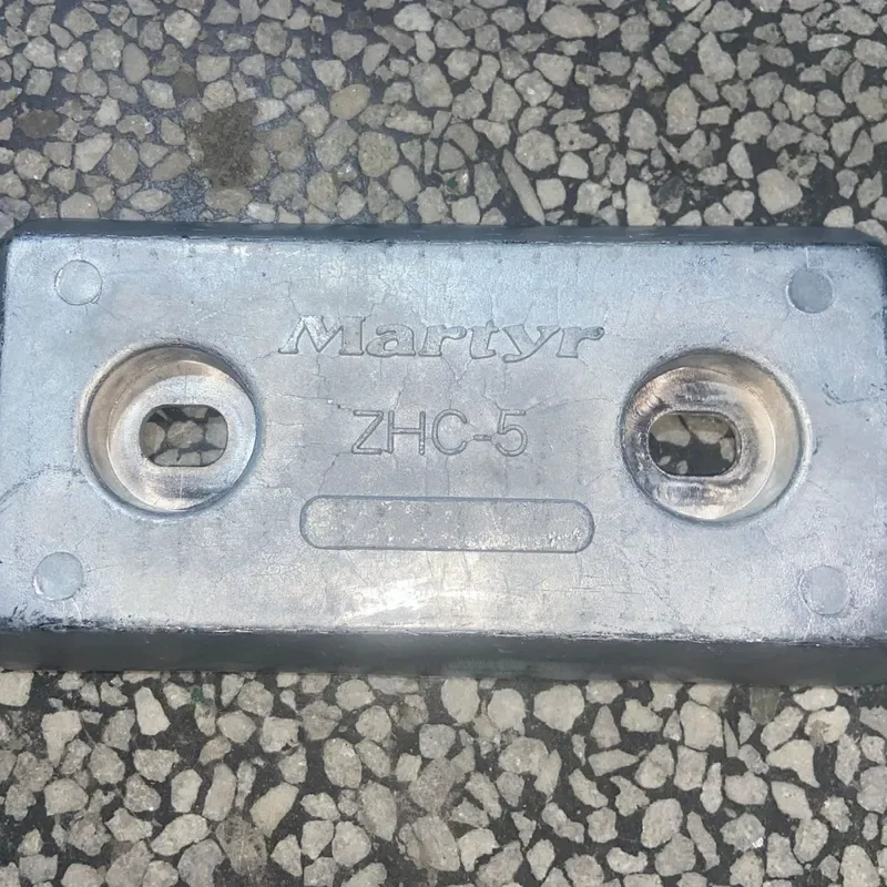 Zinc Anode Block Square Sacrificial Corrosion Protection for Boat Hull Ship Side Marine Vessel Anti Rust Metal Guard