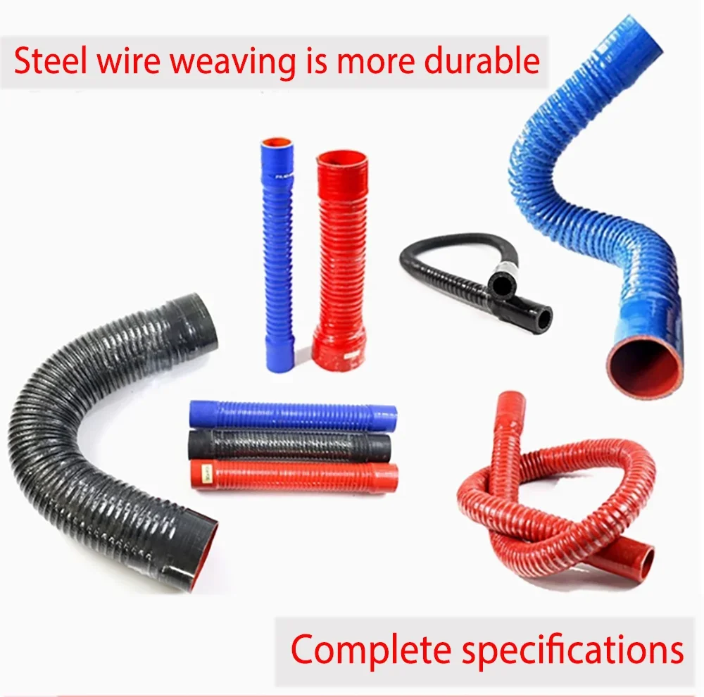 Universal Red Blue Black Silicone Flexible Hose Radiator Tube Pipe For Air Intake High Pressure High Temperature Rubber Joiner