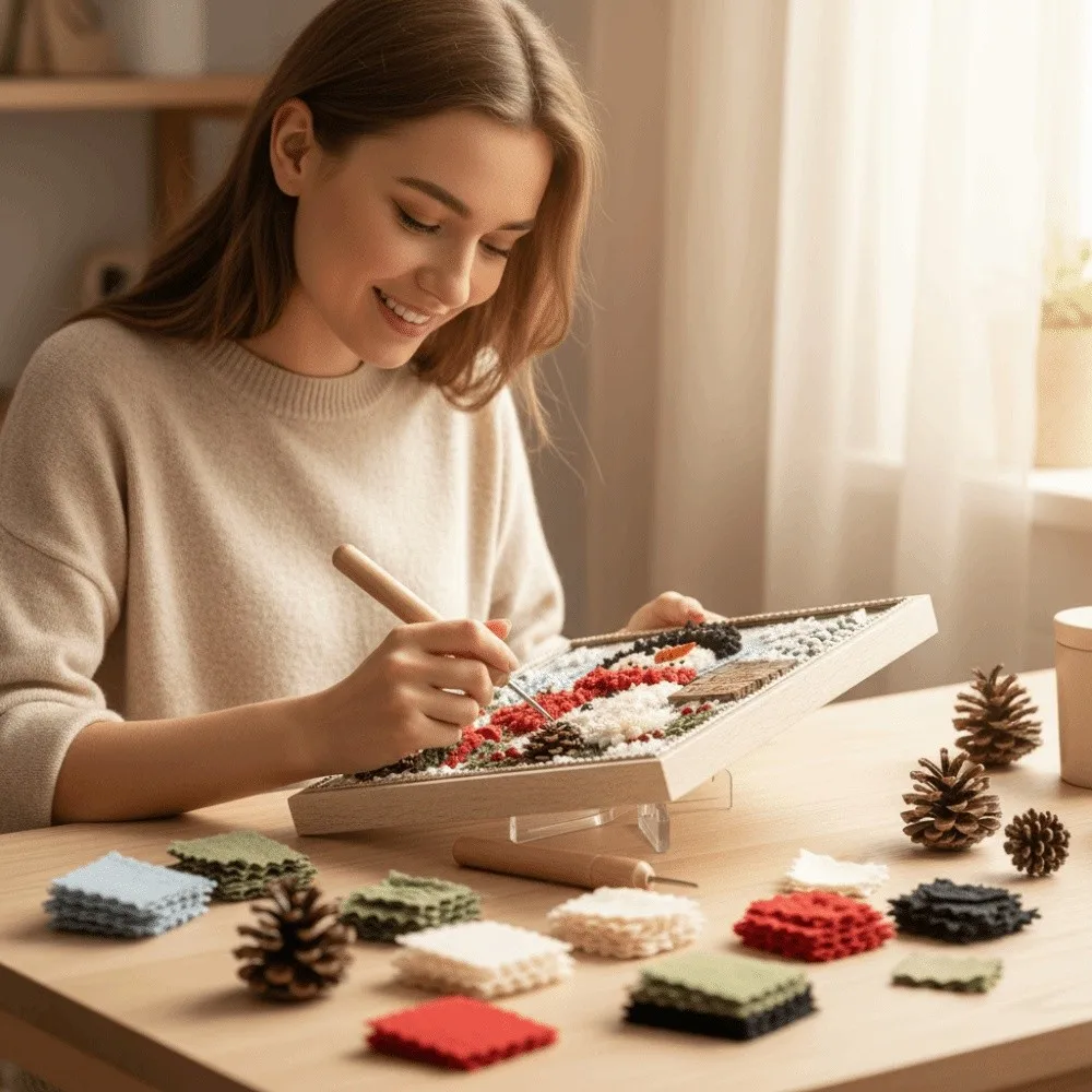 no-sewing-christmas-poke-art-easy-make-thick-board-xmas-needle-craft-stereo-visuals-pre-cut-3d-festive-plaque-weekend-project