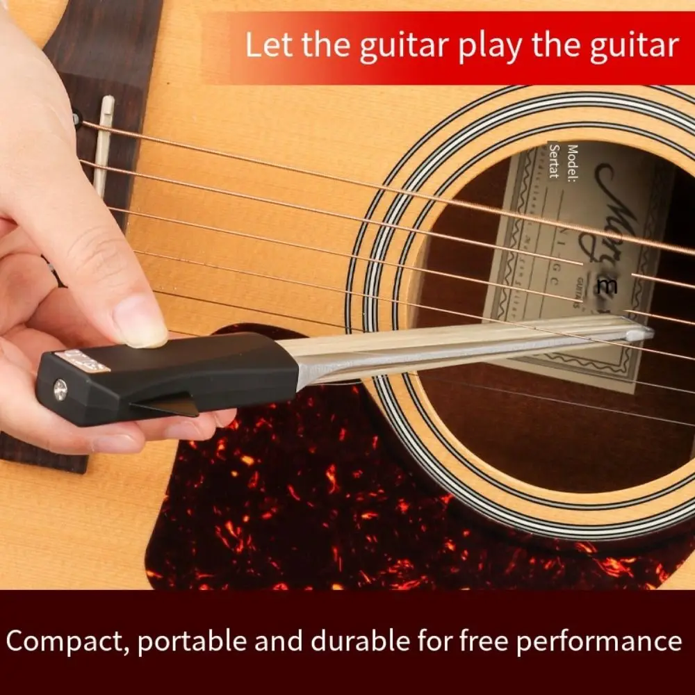 2-in-1 Guitar Bow Rosin Included Horsehair Guitar Tuning Paddles Built-in Pick Easy To Play Guitar Playing Bow Pick Violinists