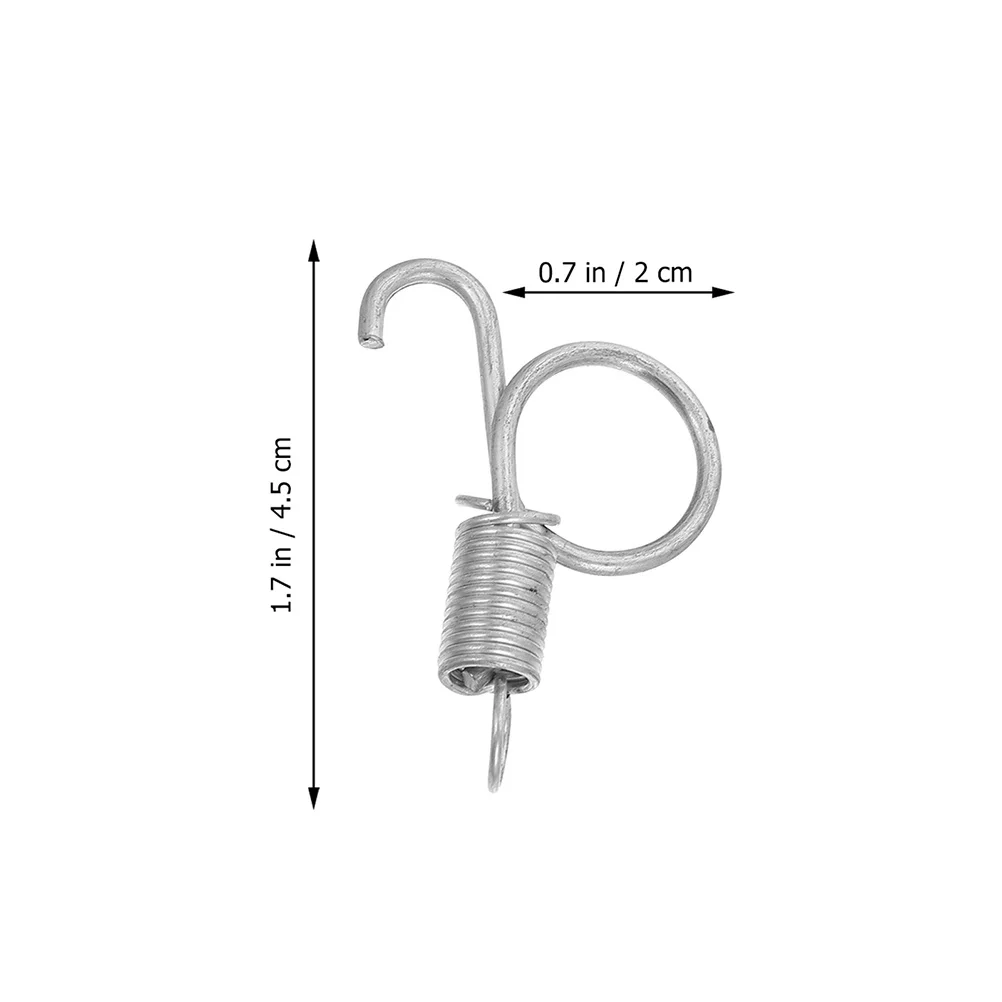 

20Pcs Rabbit Cage Door Spring Hooks Sturdy Steel Multi-Purpose Hooks for Parrot Quail Bird Rat Pet Cages