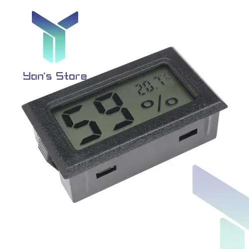 Mini LCD Digital Display Thermohygrometer Embedded Thermometer Hygrometer Temperature Sensor Humidity Meter Gauge Instruments