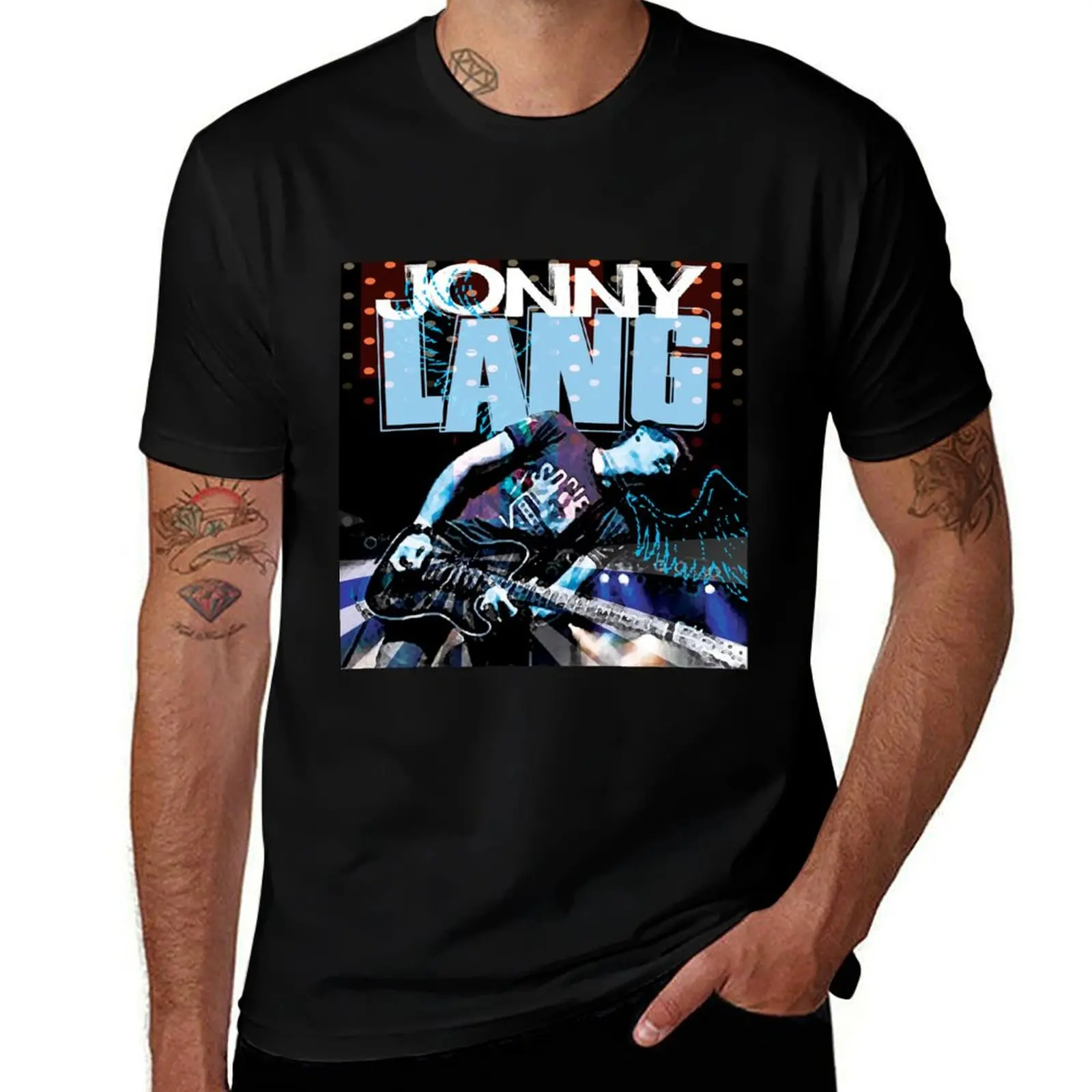 

Футболка jonny Wing Guitar lang, футболка большого размера, футболки на заказ, мужская футболка