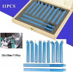 10mm /11Pcs Carbide Tip Cutting Tool 11Pcs Turning Boring Bit Mini Metal Lathe Tool Set Carbide For Mini Lathe Threading