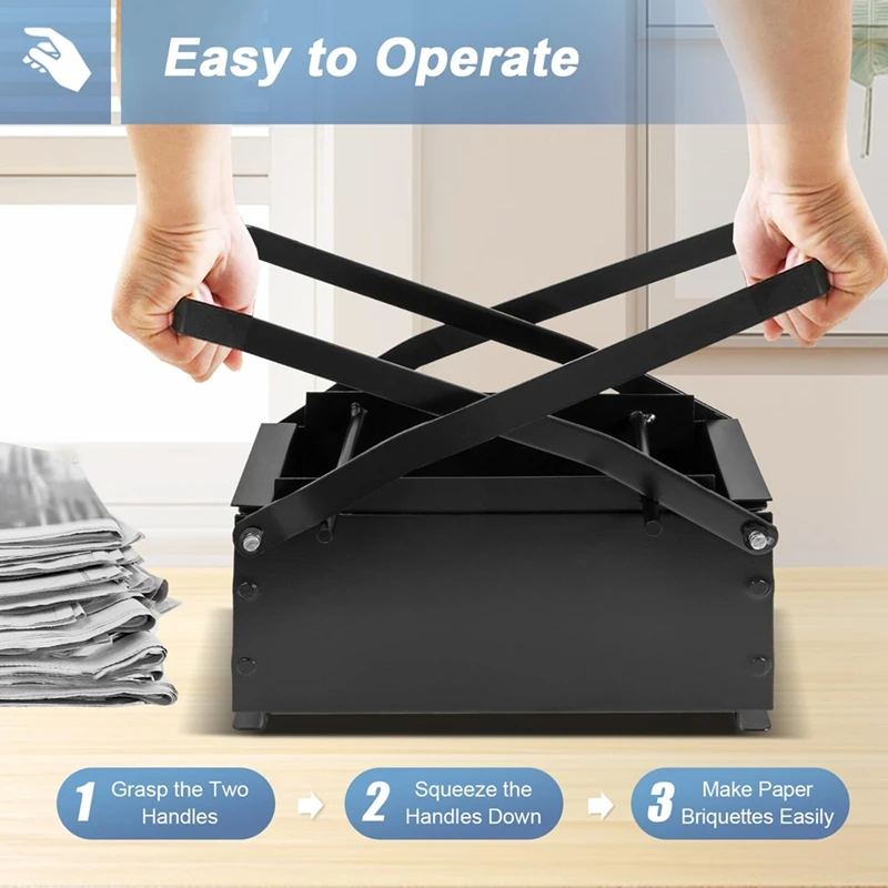 SANQ Zeitung Brikett Maker, Presse Papier Log Maker, Manuelle Transformator Papier Log Ziegel Für Heizung Feuer Herd Hause Werkzeug