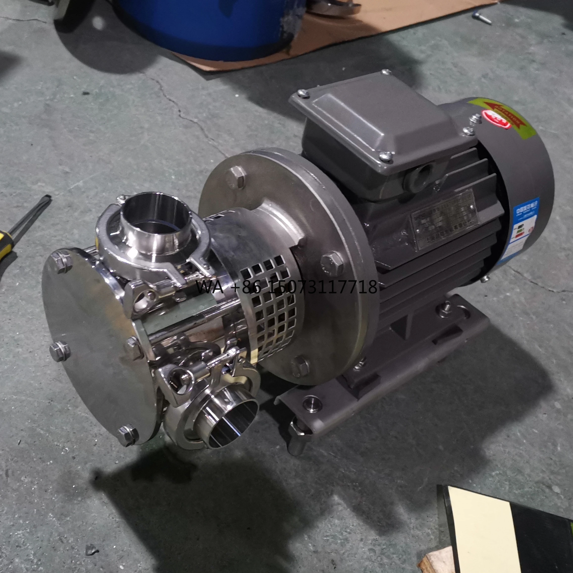 

1.5KW High Viscosity Ketchup Stainless Steel Positive Displacement Pump Sanitary Flexible Impeller Rotor Pump