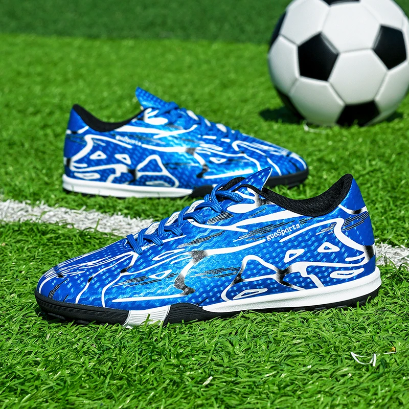 

Пара детских четырехсезонных кожаных футбольных бутсов с заклепками, износостойкие футбольные бутсы, размеры 35-45, XM-723-1