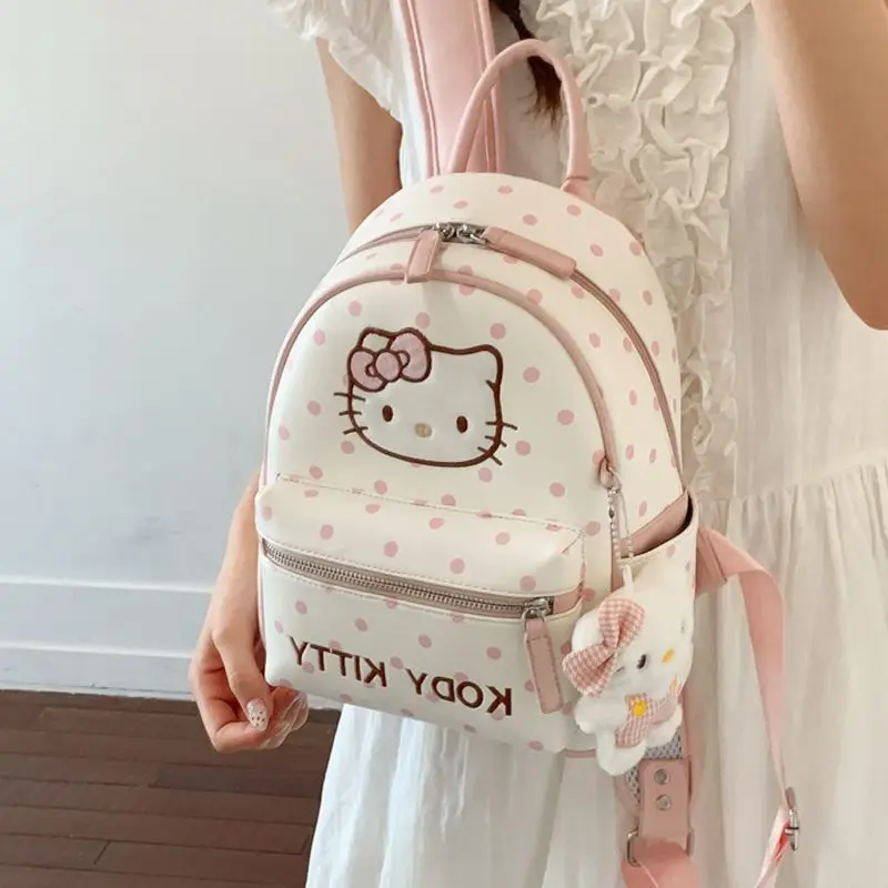 hello kitty backpack dots Polka Dot Floral Large #C6CF92 and a compartment for your laptop which makes lugging your school or work needs such a breeze Hello Kitty NWT Sanrio Plush