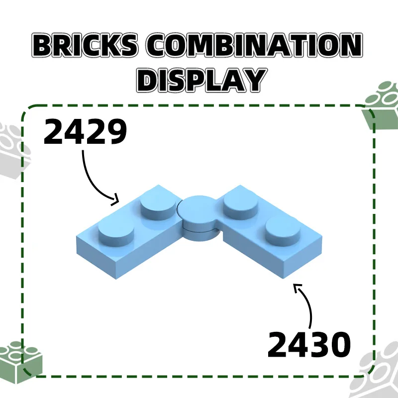 Wange 275 unids/lote 2430 1x2 tablero de bisagra bloques de construcción accesorios Moc compatibles con ladrillo DIY juguetes para niños caja de regalo de montaje