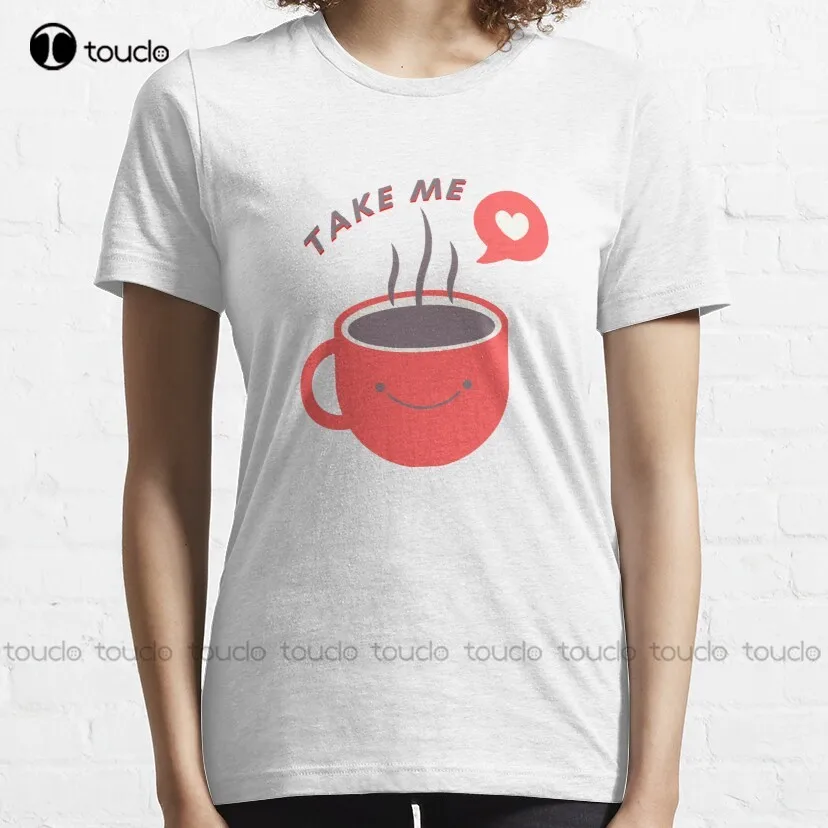 Cute Take It Away Coffee Designs Classic T-Shirt Cat Shirt Fashion Creative Leisure Funny Harajuku T Shirts Xs-5Xl Size New