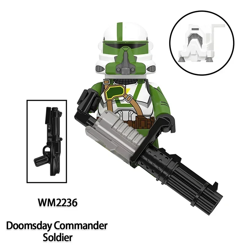 WM6125 اللبنات استنساخ جنود 501st فوج الإمبراطوري Stormtrooper روبوت صغير الشكل لعبة الطوب تجميع دمية الحاضر