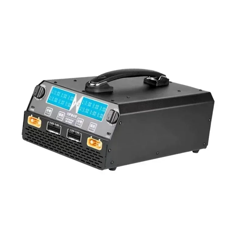 EV-PEAK U4 + 1600 واط 25A ثنائي القنوات صناعة يبو شاحن ذكي سريع احترافي لشاحن بطارية 12S 14S