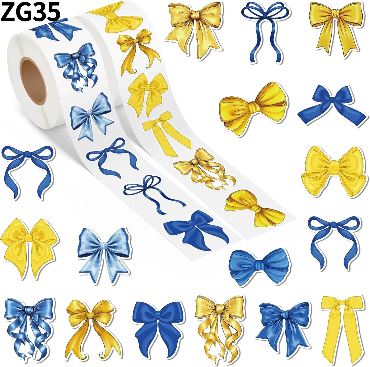

500Pcs/1Roll Colorful Bow Stickers DIY Account Decoration Materials Phone Case Gift Box Sticker Label Stationery Sticker