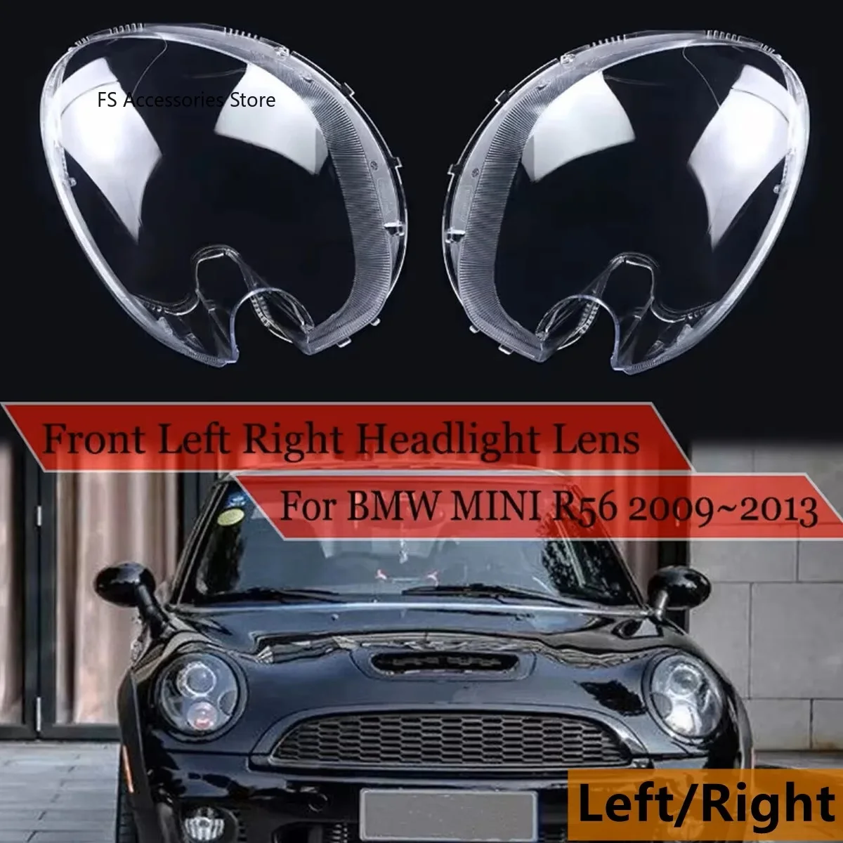 

Крышка левой/правой фары для Mini R56 Cooper 2007-2013, прозрачный корпус, передние фары, линза, крышка лампы