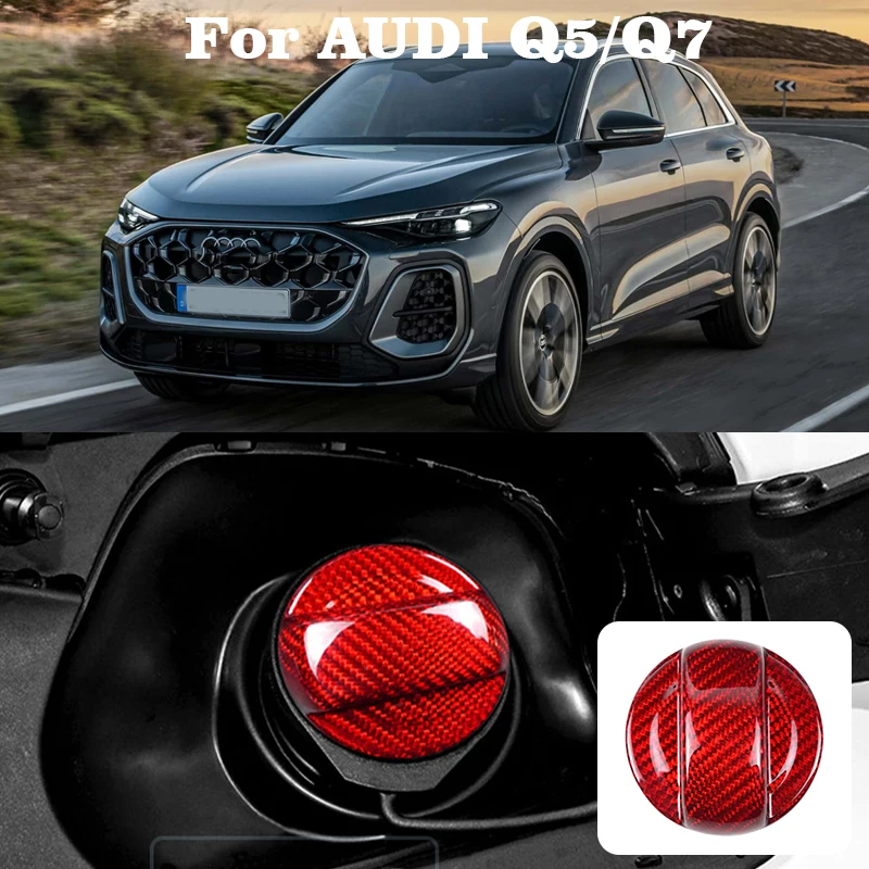 

Настоящее твердое углеродное волокно для Audi Q5, RS Q5, Q7, RS Q7, внутренняя крышка топливного бака автомобиля, аксессуары, наклейки MQB 2024 2025