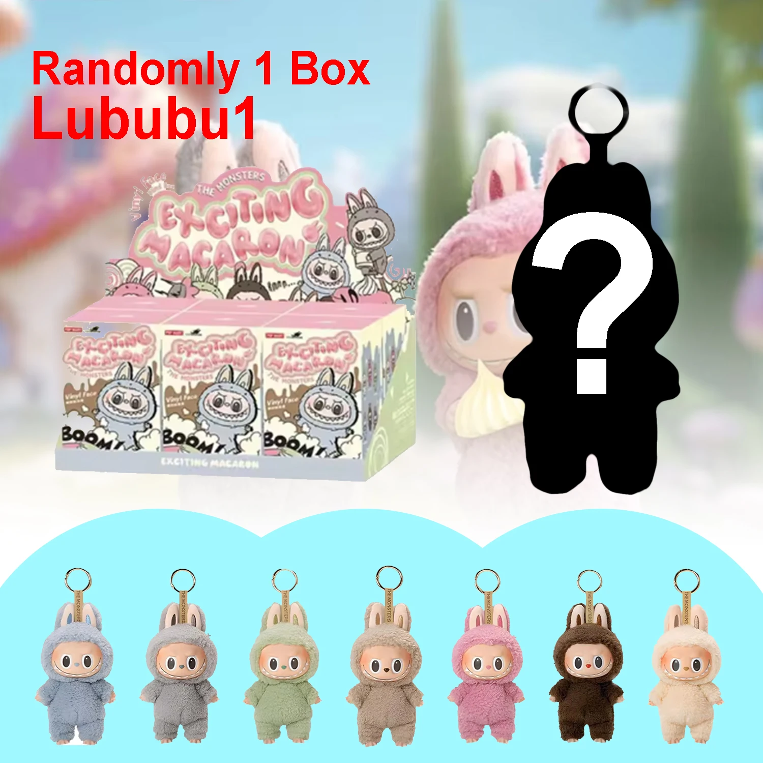2025 NEW High Quality MacaronFor Labubu V1 The Monsters Big Into Energy Series Blind Box Vinyl Plush Doll Pendant Gradient Color