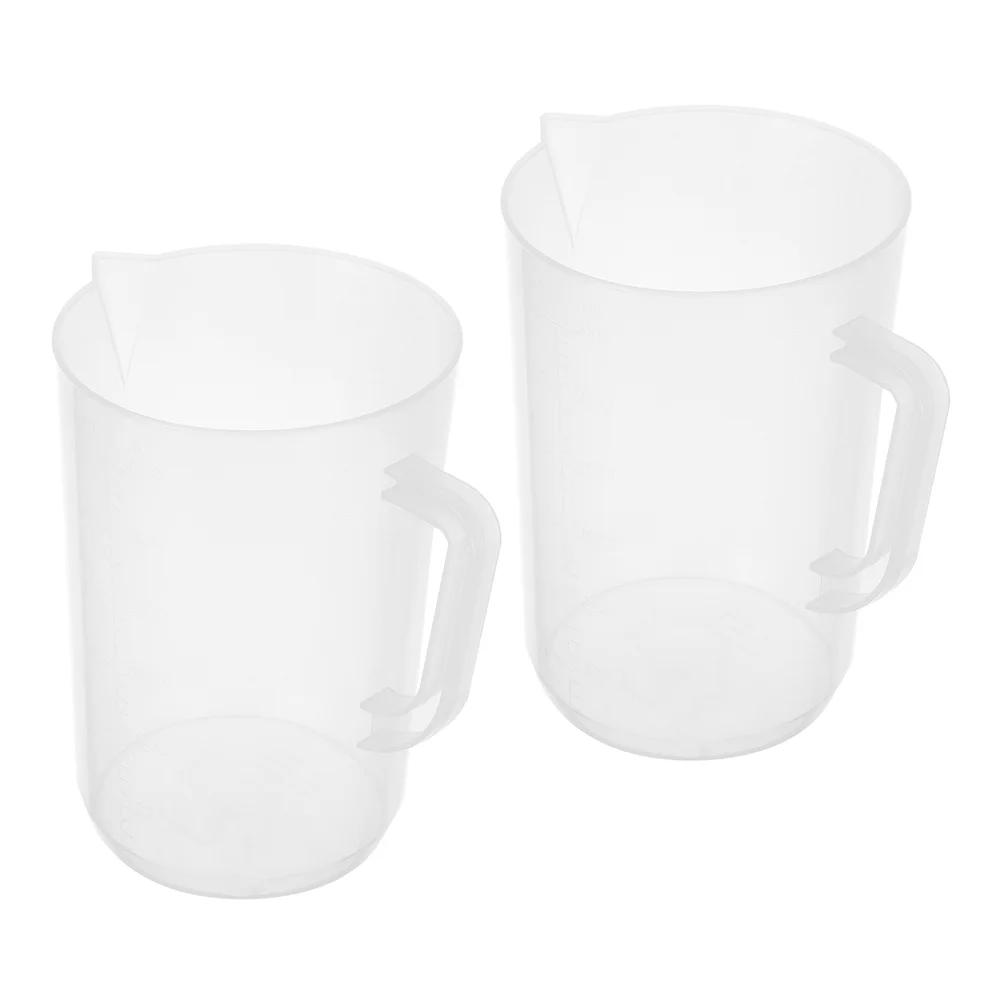 

2 Pcs Oil Measuring Cup Pool for Chemicals Liquid Cups Measure Pitcher Cooking Plastic Mixing Liquids