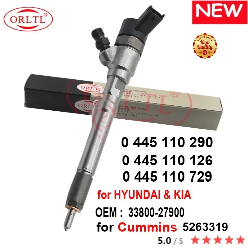

0445110126 3380027900 Дизельный инжектор Common Rail 0445110290 0445110729 для BOSCH для Cummins 5263319 HYUNDAI KIA 33800-27900