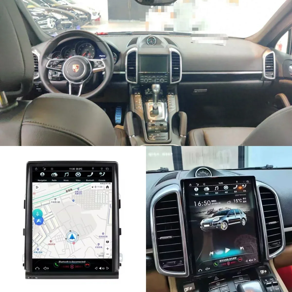 

10,4-дюймовый автомобильный мультимедийный плеер, стерео GPS, радио, навигация, экран NAVI Android 11, для Porsche Cayenne 2012 ~ 2018, Qualcomm 665