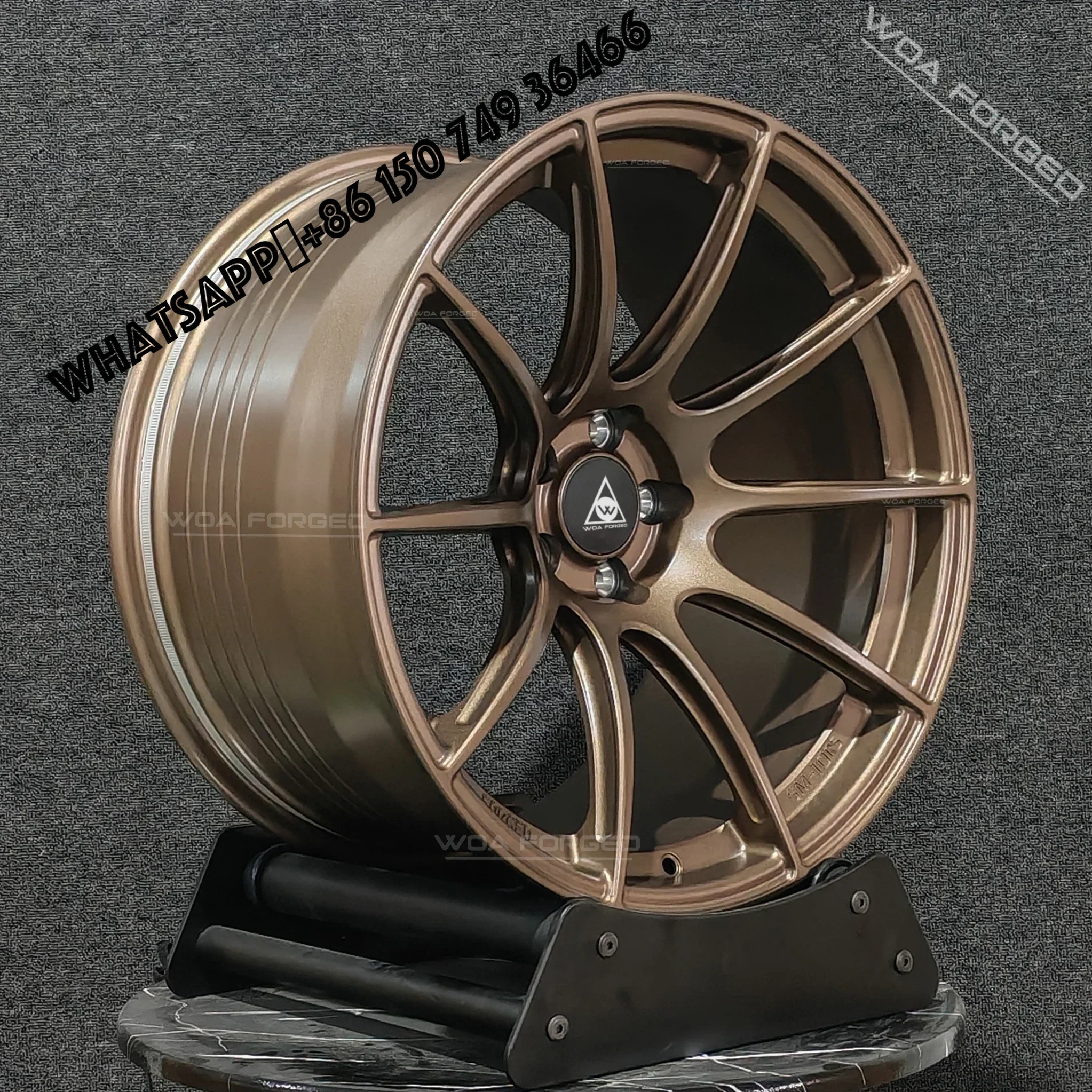 

SM-10RS Customized 6061-T6 Deep Dish Sport Car Wheels Lightweight Forged Aluminum 5x114.3 New Chrome 35mm 40mm 25mm ET Brown