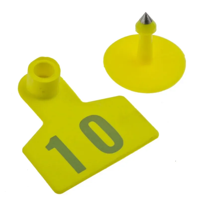 A 100PCS Taiwan Imported Pig Ear Tag Label Sows Plate Word Laser Typing (1-100)