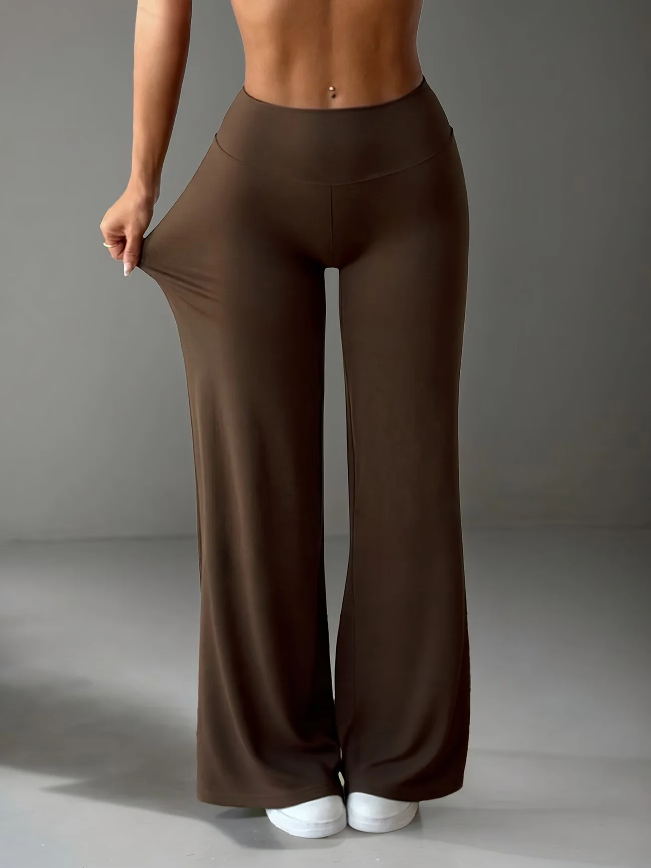 Damen High-Waist Lose Gerade Yoga-/Freizeithose – Ausverkauf (Kostenloser Versand) – Vielseitiger Stil – Geeignet für